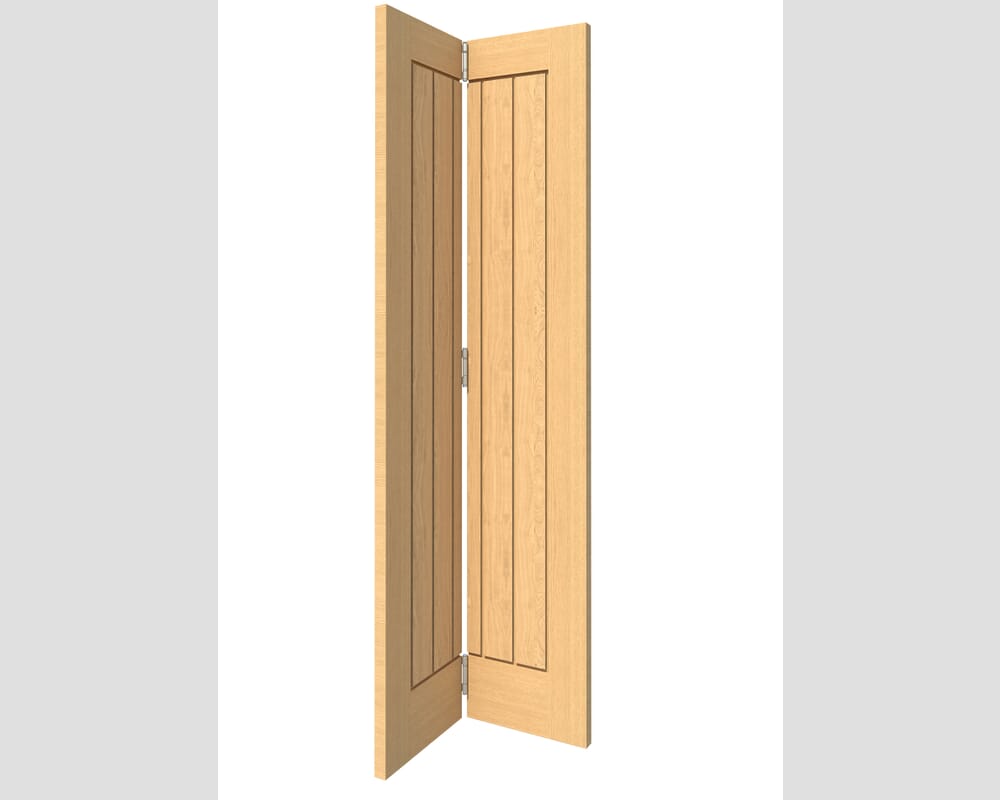 686x1981x35mm (27") Mexicano Oak - Prefinished Bi-fold Doors