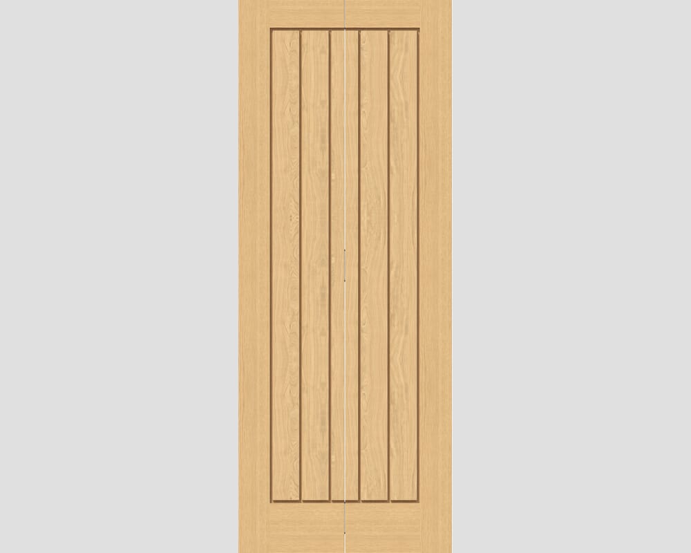 686x1981x35mm (27") Mexicano Oak - Prefinished Bi-fold Doors