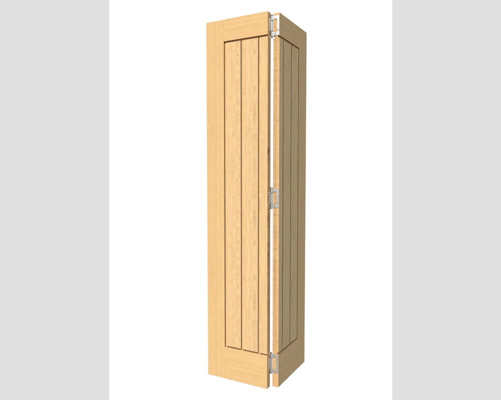 686x1981x35mm (27") Mexicano Oak - Prefinished Bi-fold Doors