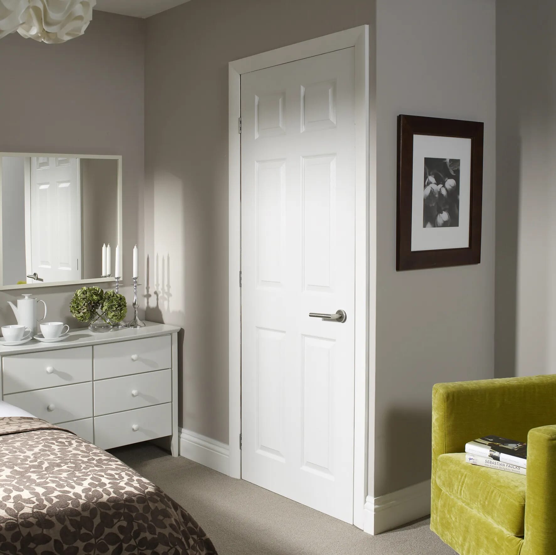 Premdor White Moulded Textured 6 Panel Internal Doors at Vibrant Doors