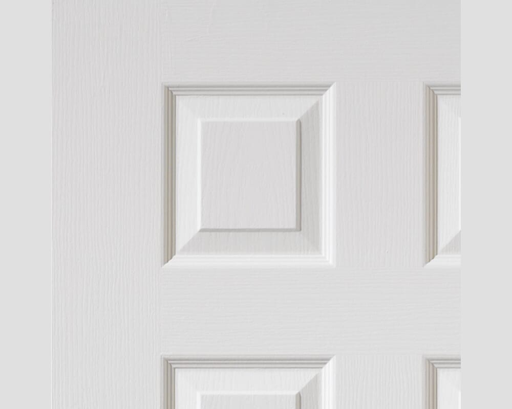1981mm x 762mm x 35mm (30") White Moulded Textured 6 Panel Internal Doors