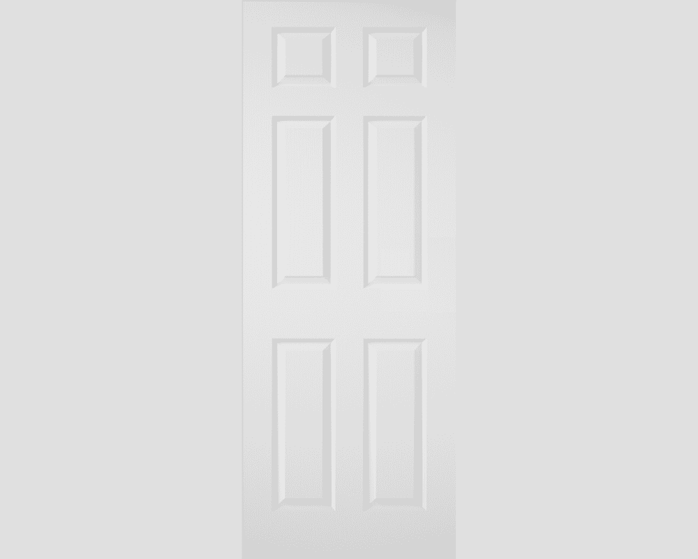 1981mm x 762mm x 35mm (30") White Moulded Textured 6 Panel Internal Doors
