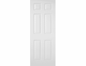 Premdor White Moulded Textured 6 Panel Internal Doors