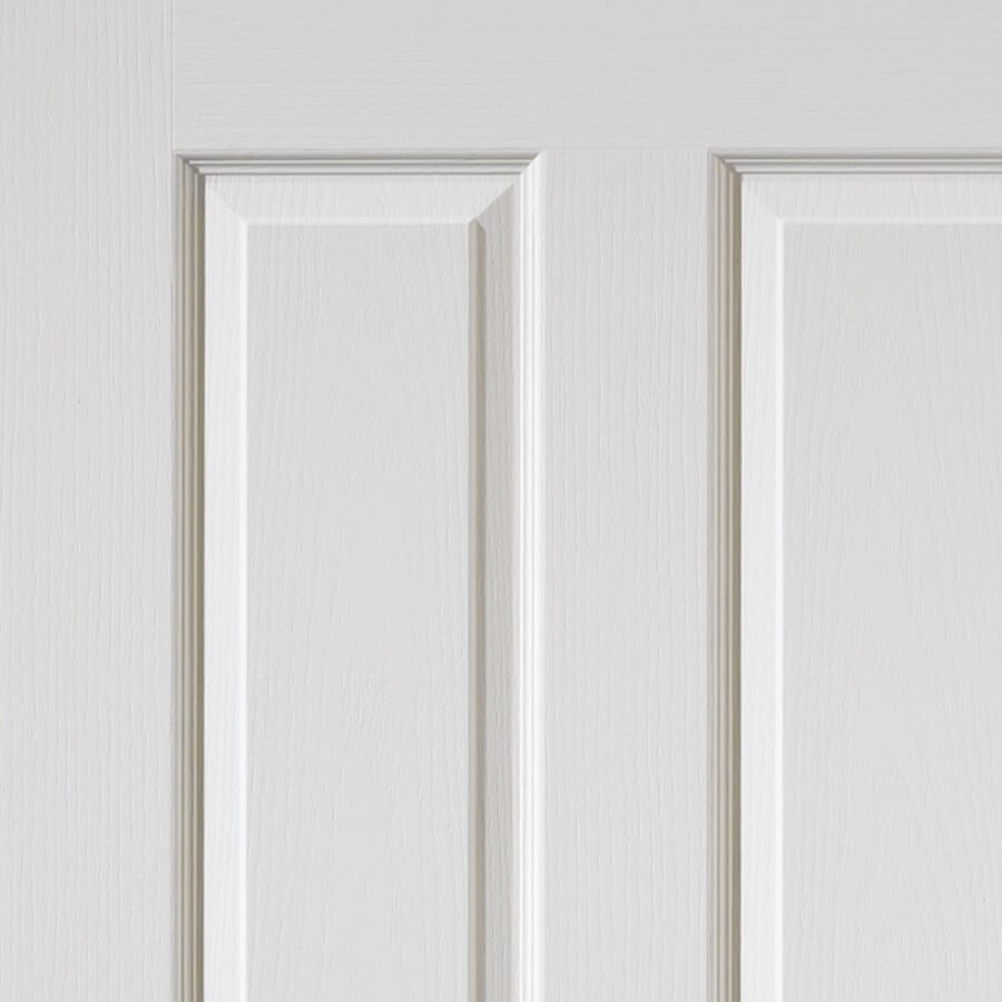 White Moulded Textured 4 Panel Door by Premdor