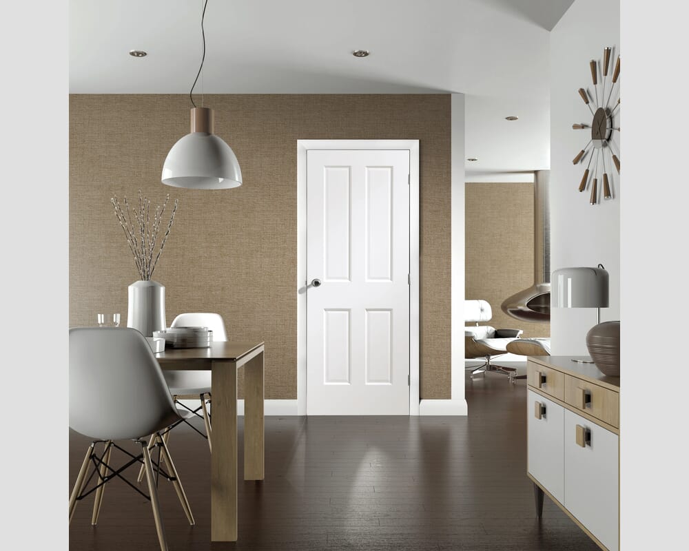 1981mm x 838mm x 44mm (33") White Moulded Textured 4 Panel Internal Doors