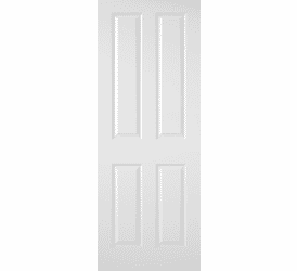 Premdor White Moulded Textured 4 Panel Fire Door