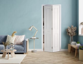 Premdor White Moulded Textured 4 Panel Bi-Fold Internal Doors