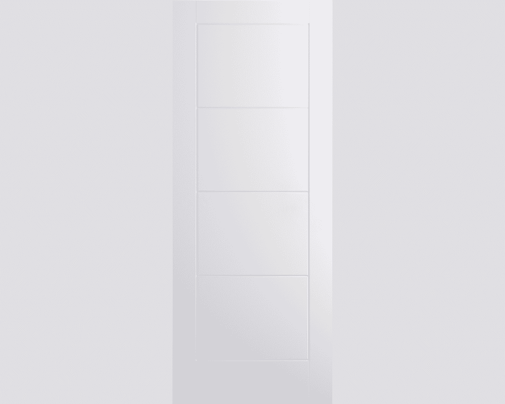 1981mm x 762mm x 35mm (30") White Moulded Ladder 4 Panel Internal Doors