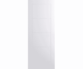 1981mm x 711mm x 35mm (28") Premdor White Moulded Ladder 4 Panel Internal Doors