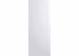 1981mm x 711mm x 35mm (28") White Moulded Ladder 4 Panel Internal Doors by Premdor