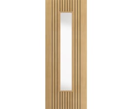 1981mm x 686mm x 35mm (27") Aria Oak Glazed Laminate Internal Doors
