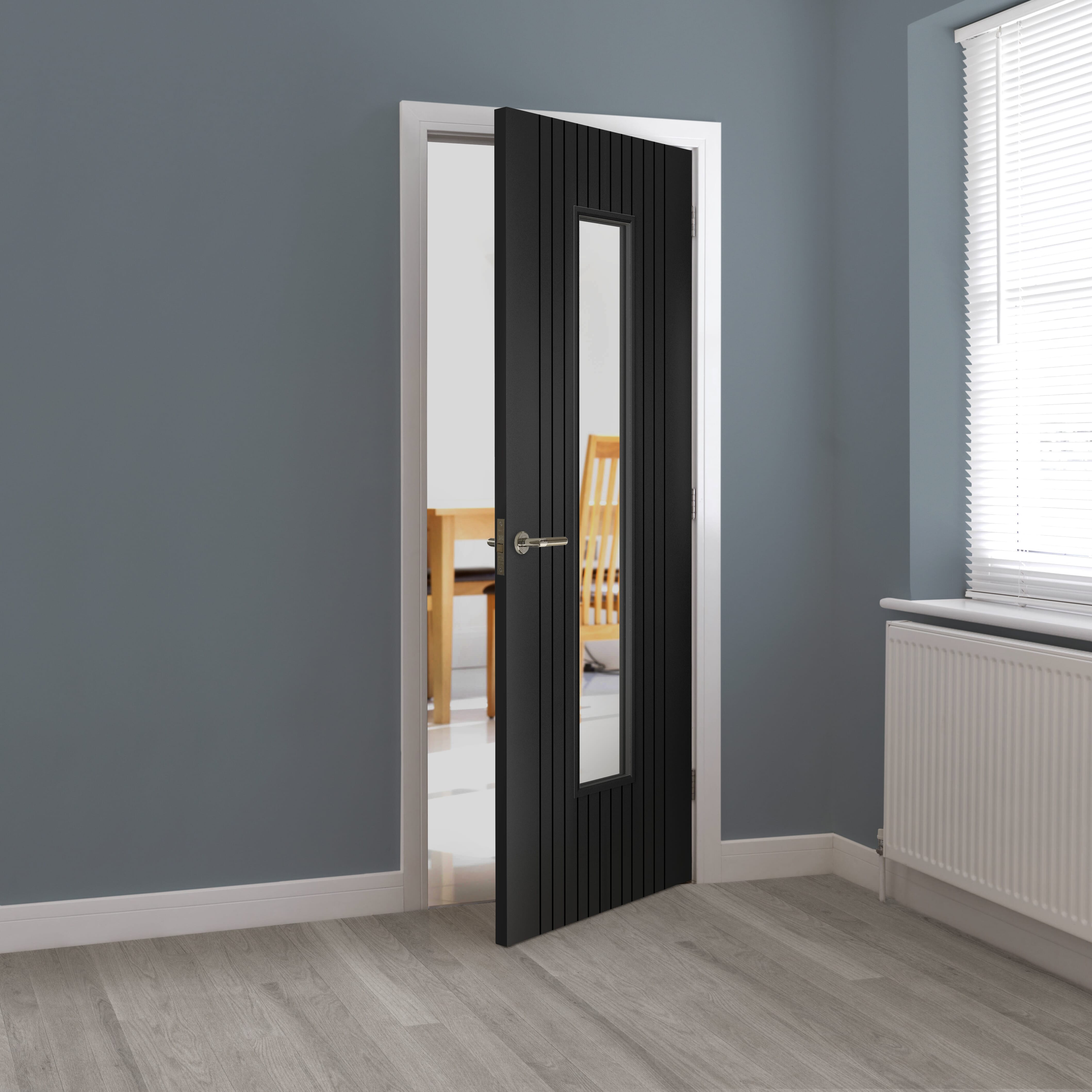 1981mm x 762mm x 35mm (30") Aria Black Glazed Laminate Internal Doors