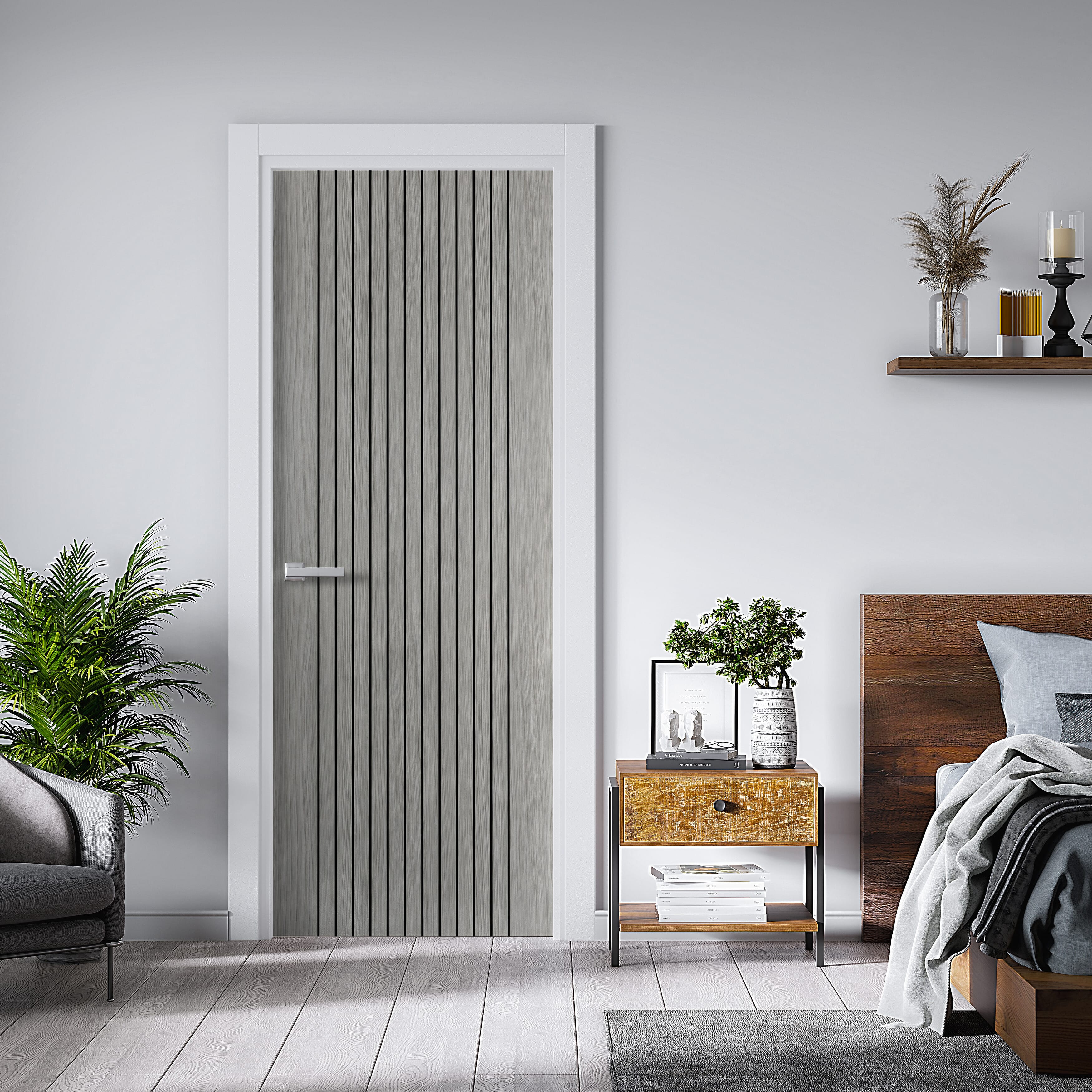 1981mm x 838mm x 44mm (33") Aria Grey Laminate Internal Doors