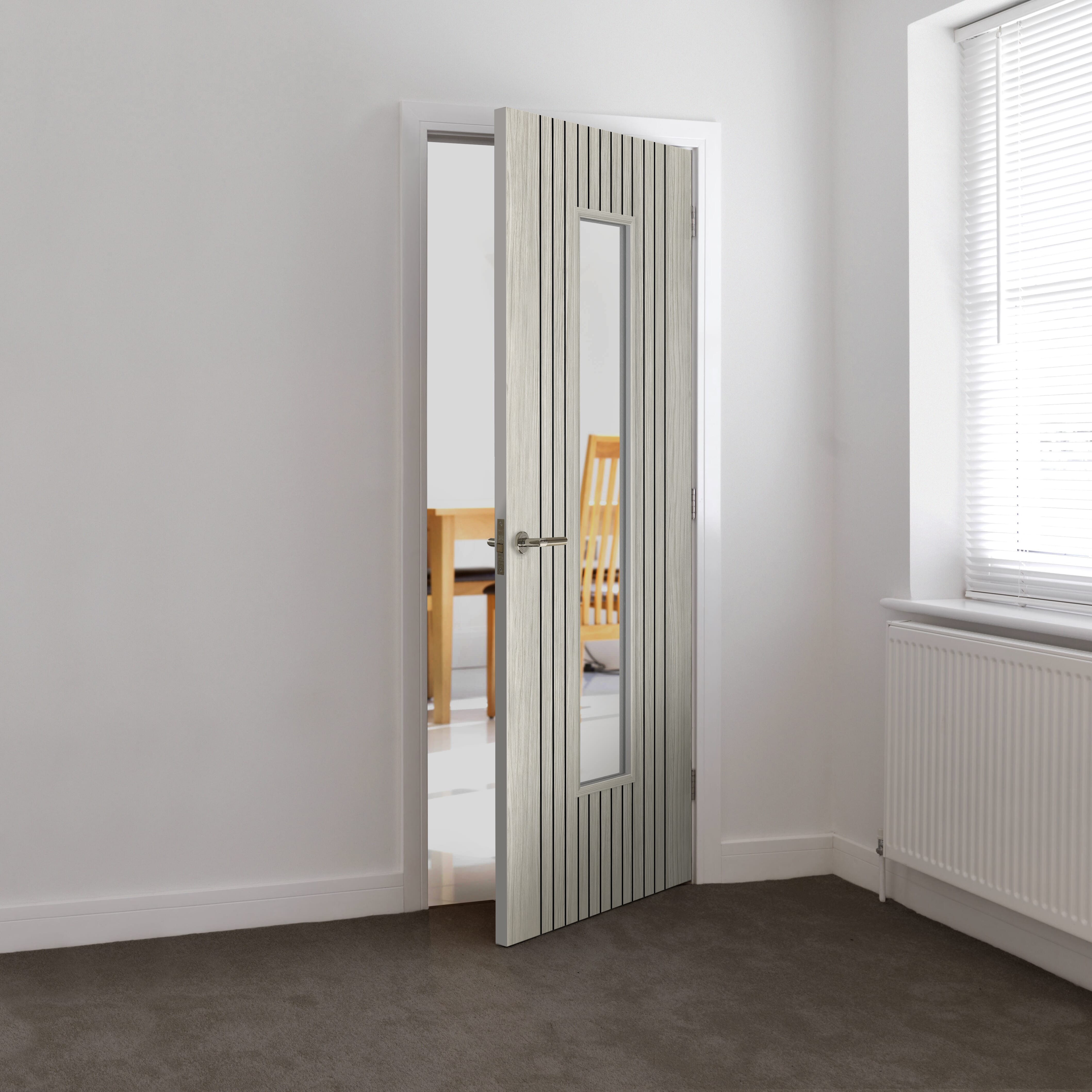 1981mm x 838mm x 35mm (33") Aria Grey Glazed Laminate Internal Doors