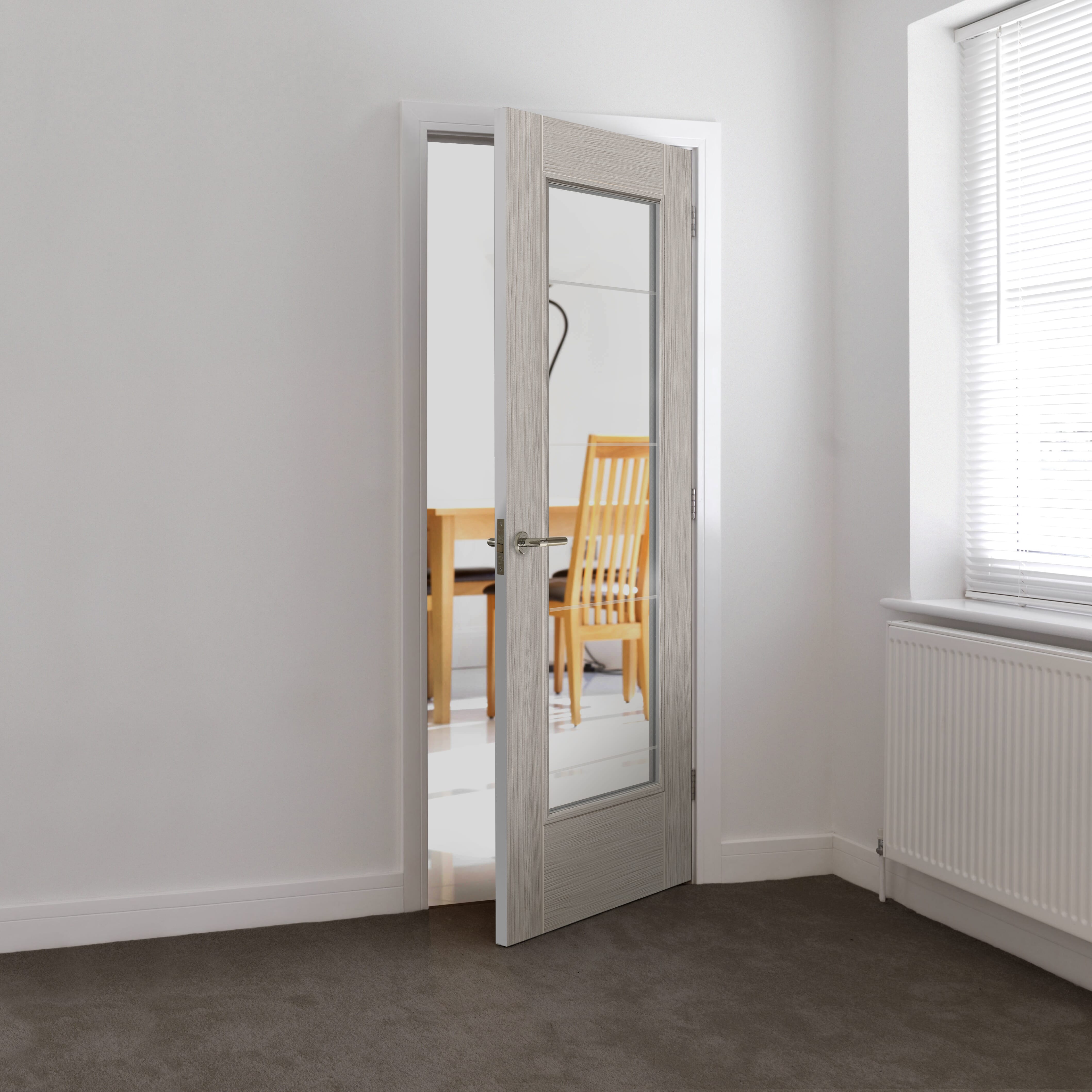1981mm x 838mm x 35mm (33") Tigris Lava Full Glazed Internal Doors