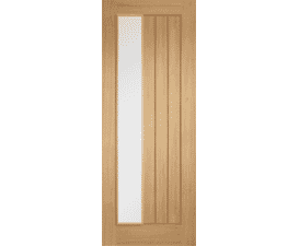 Mexicano Oak Offset - Clear Glazed Prefinished Internal Doors