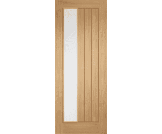 Mexicano Oak Offset - Clear Glazed Prefinished Internal Doors