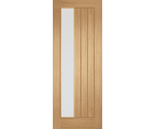 Mexicano Oak Offset - Frosted Glazed Prefinished Internal Doors