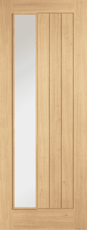 1981 x 762 x 35mm Belize Oak Offset Clear Glazed Internal Doors at