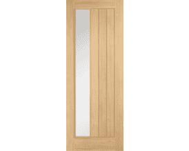 Belize Oak Offset Clear Glazed Internal Doors