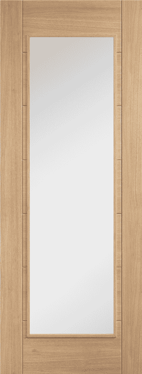 726x2040x40mm Oak Carini 1L Clear Glazed Internal Doors