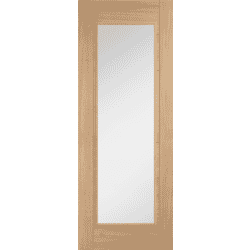 Oak Carini 1L Clear Glazed – Prefinished Door