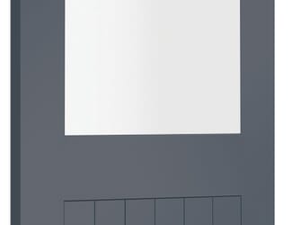 Suffolk Cinder Grey 1L - Clear Glass Internal Doors