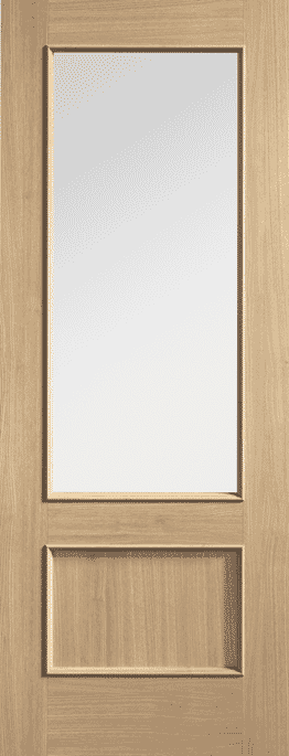 Murcia Oak Clear Glass Prefinished Internal Door Set