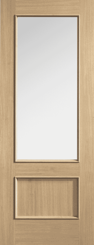 Murcia Oak Clear Glass Prefinished Internal Door Set