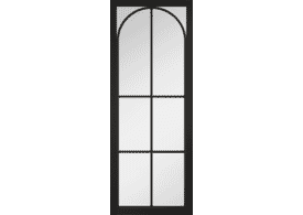 838x1981x35mm (33") Astoria Clear Glass Black - Prefinished Internal Doors
