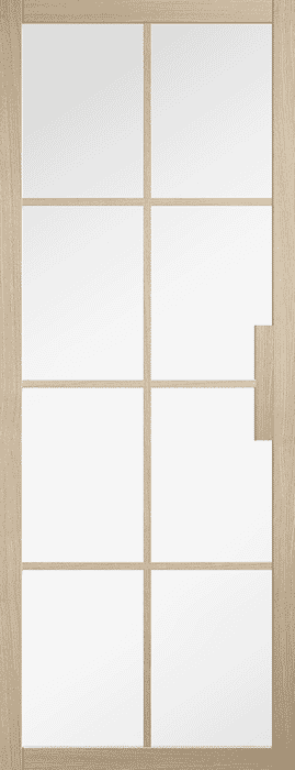 Malvern Blonde Oak - Clear Glass Internal Doors