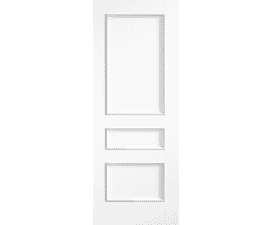 726x2040x44mm Toledo 3 Panel White Fire Door