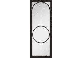 838x1981x35mm (33") Bowery Clear Glass Black - Prefinished Internal Doors