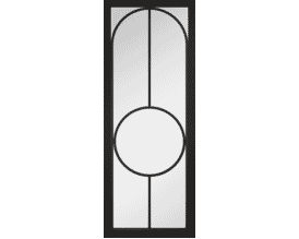 Bowery Clear Glass Black - Prefinished Internal Doors
