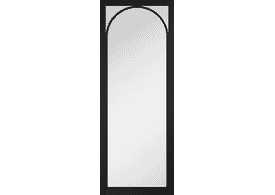686x1981x35mm (27") Melrose Black - Clear Glass Internal Doors