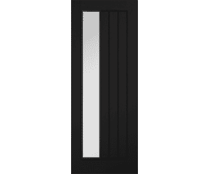 Mexicano Black Offset - Clear Glazed Prefinished Internal Doors