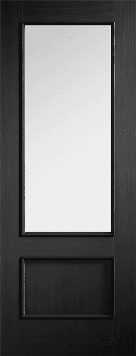 686x1981x35mm (27") Murcia Clear Glazed Black - Prefinished Internal Doors