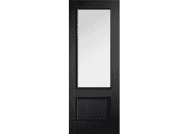 762x1981x35mm (30") Murcia Clear Glazed Black - Prefinished Internal Doors
