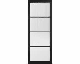 Soho Black - Reeded Glass Internal Doors