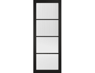 Soho Black - Reeded Glass Internal Doors