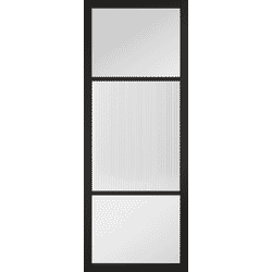 Sutton Black – Reeded Glass Door