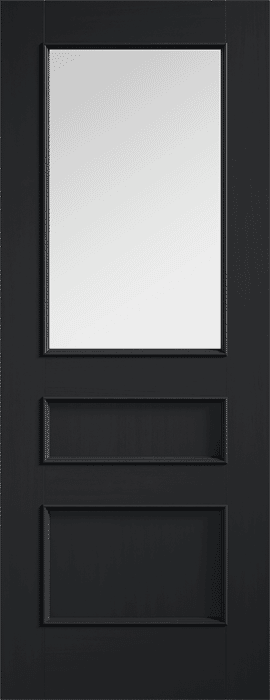 Toledo Clear Glazed Black - Prefinished Internal Doors