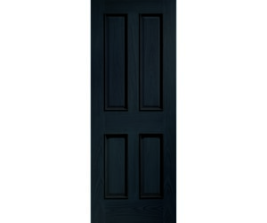 Victorian Americano Black Oak 4 Panel Raised Mouldings - Prefinished Fire Door