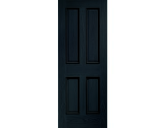 Victorian Americano Black Oak 4 Panel Raised Mouldings - Prefinished Fire Door