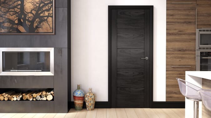 ISEO Black Oak Solid Core - Prefinished Internal Doors