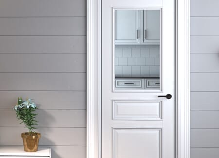 Kent White Clear Glass - Prefinished Internal Doors