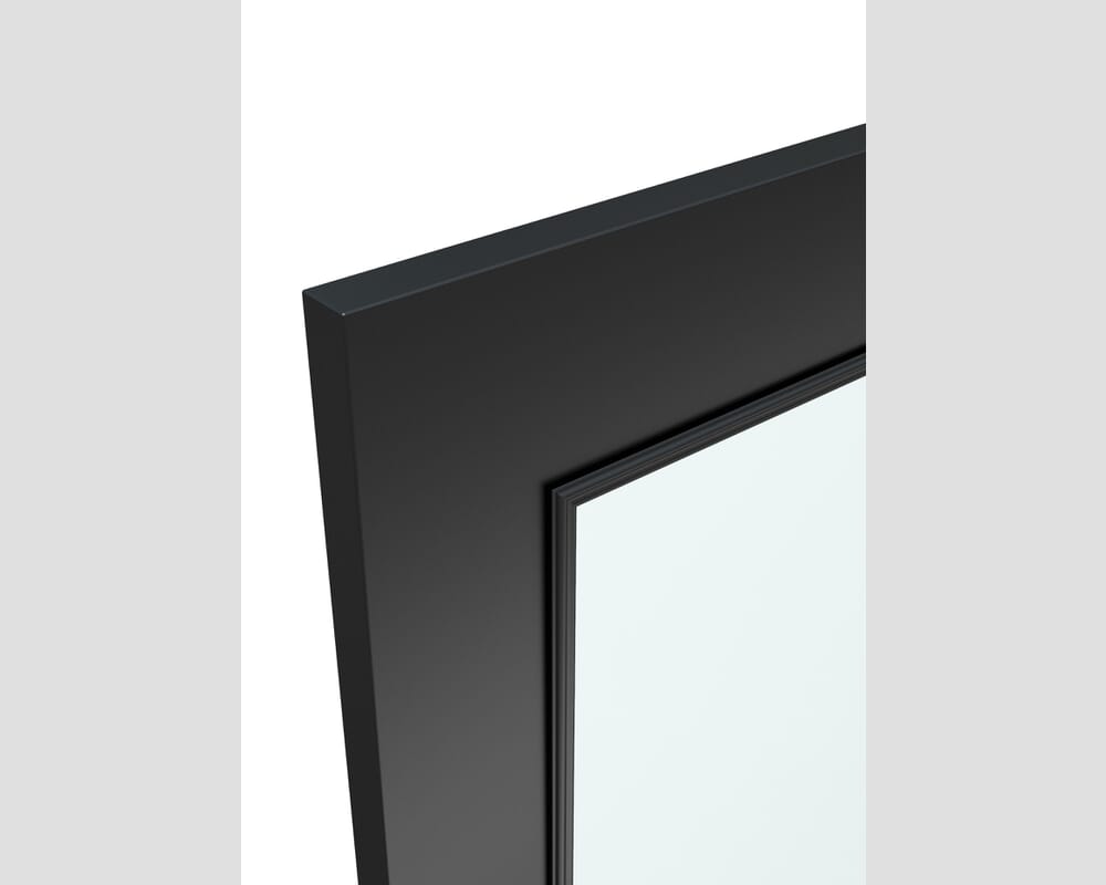 838x1981x35mm (33") Kent Black Clear Glass - Prefinished Internal Doors