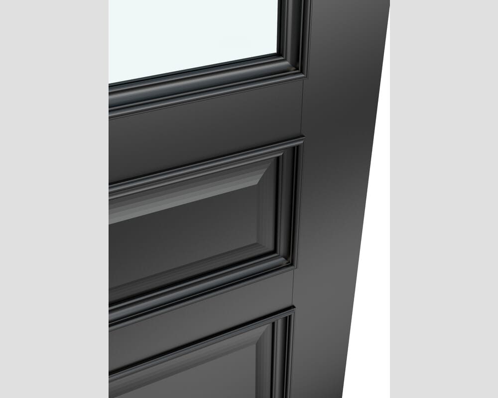 838x1981x35mm (33") Kent Black Clear Glass - Prefinished Internal Doors