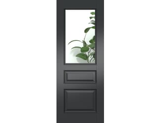 Kent Black Clear Glass – Prefinished Internal Doors