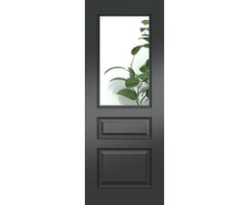 Kent Black Clear Glass - Prefinished Internal Doors
